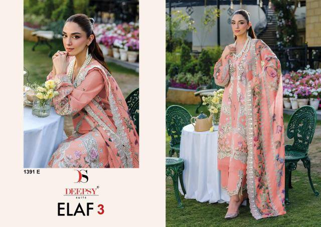 Deepsy elaf luxury super hit lawn d.no-1391 Wholesale salwar suits in Kolkata